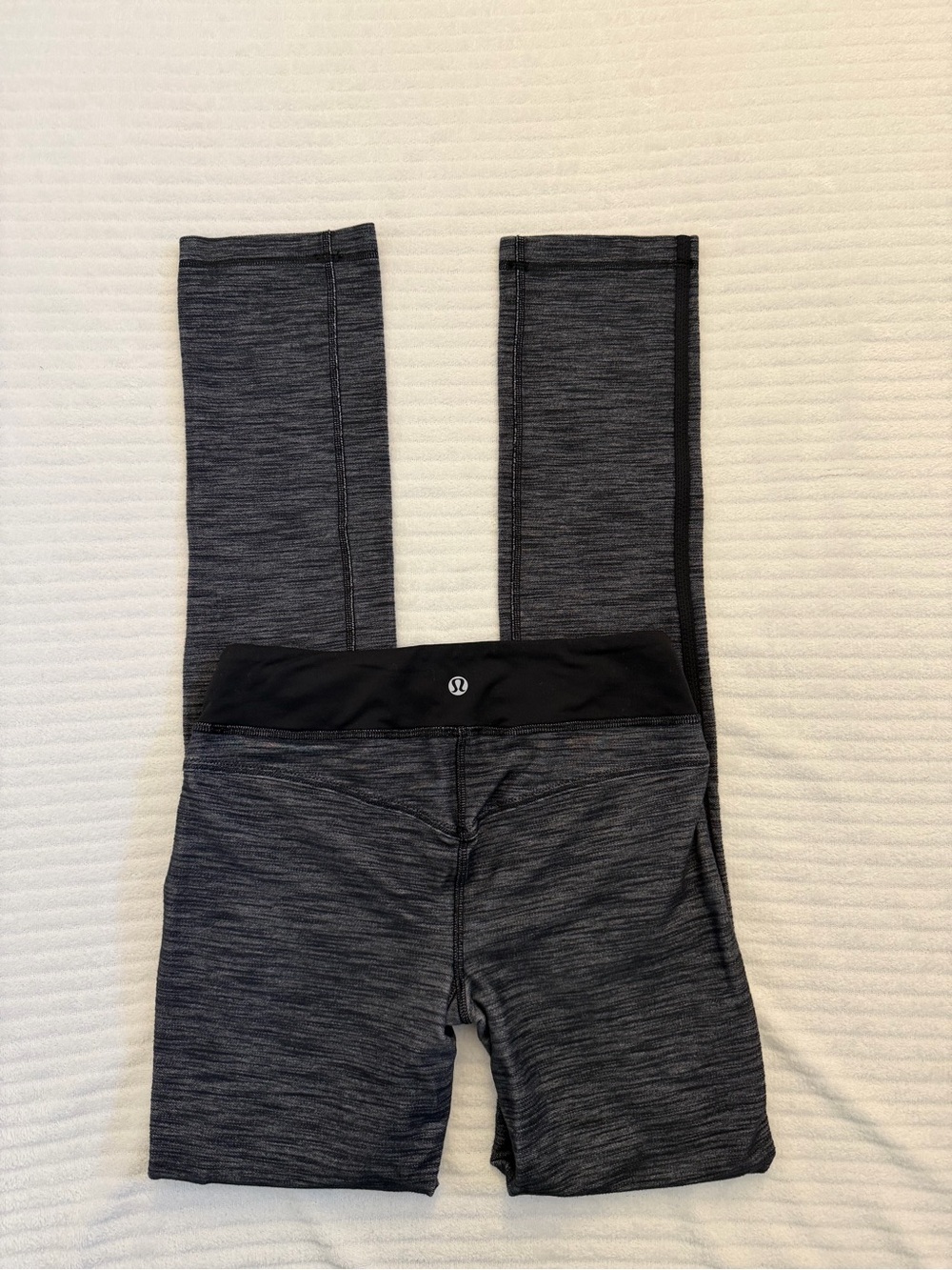 lululemon athletica Women's Heathered Charcoal Black Leggings - Black